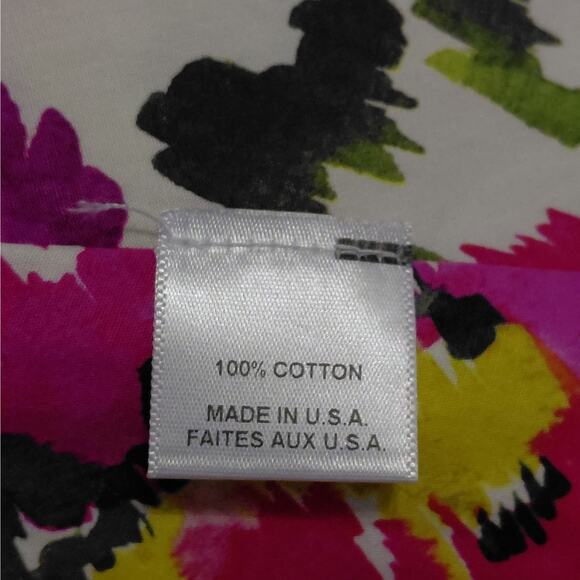 Misa Los Angeles Womens Dress Medium Floral Cutout Puff Sleeve Cottage Flirty - Picture 11 of 12